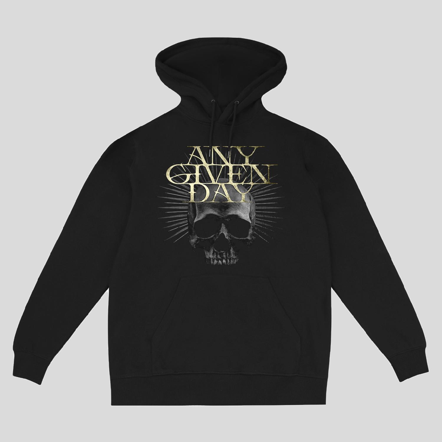 Any Given Day New Skull Hoodie Schwarz